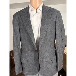 Brunello Cucinelli Birdseye Tweed Blazer Sportcoat 48IT 38R US Wool Silk